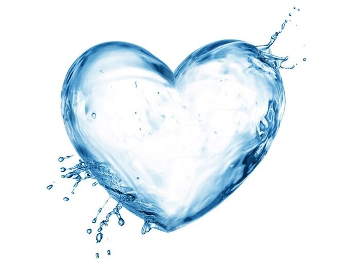 Das Herz ist aus dem Wasser